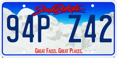 SD license plate 94PZ42