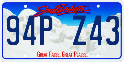 SD license plate 94PZ43