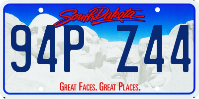 SD license plate 94PZ44