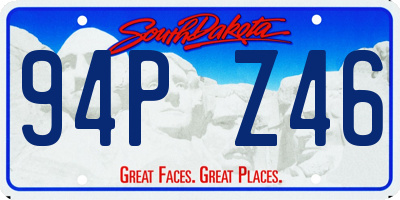SD license plate 94PZ46