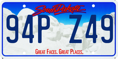 SD license plate 94PZ49