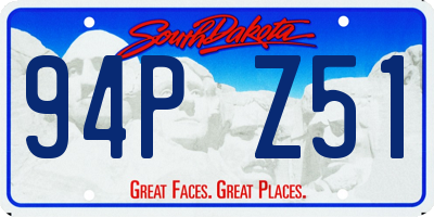 SD license plate 94PZ51