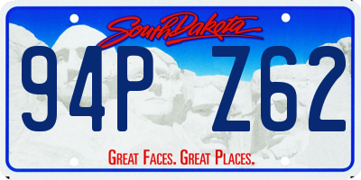 SD license plate 94PZ62