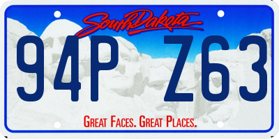 SD license plate 94PZ63