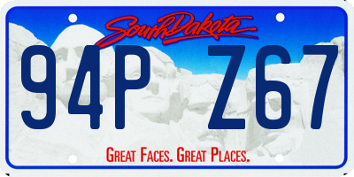 SD license plate 94PZ67