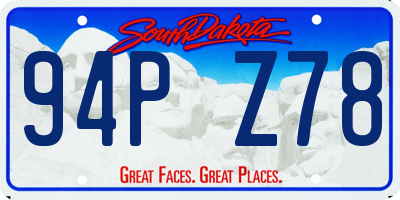 SD license plate 94PZ78