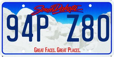 SD license plate 94PZ80