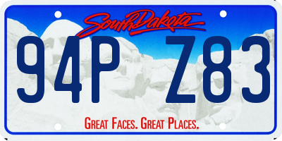 SD license plate 94PZ83