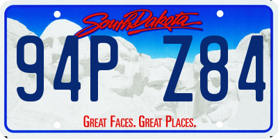 SD license plate 94PZ84
