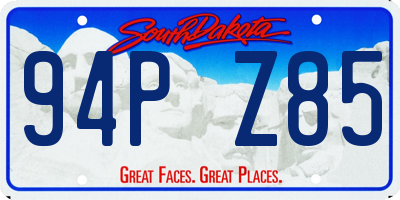 SD license plate 94PZ85
