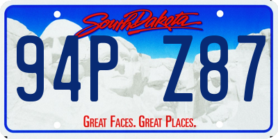 SD license plate 94PZ87