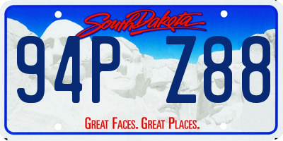 SD license plate 94PZ88