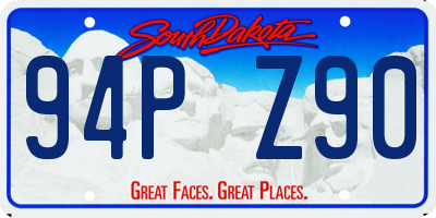 SD license plate 94PZ90