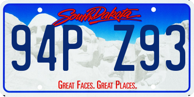 SD license plate 94PZ93