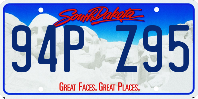 SD license plate 94PZ95