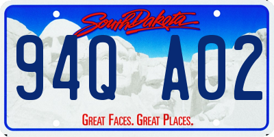 SD license plate 94QA02