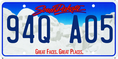 SD license plate 94QA05