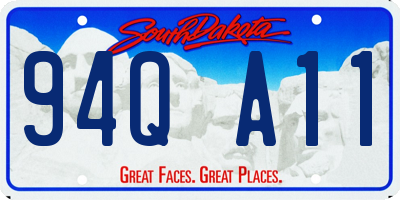 SD license plate 94QA11