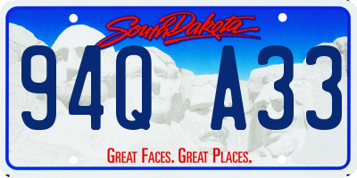 SD license plate 94QA33