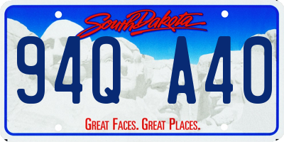 SD license plate 94QA40