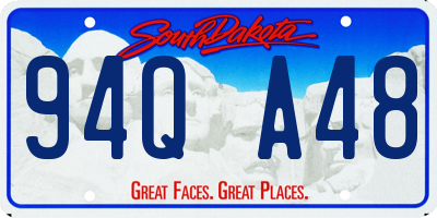 SD license plate 94QA48