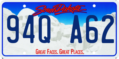 SD license plate 94QA62