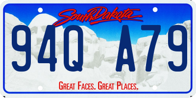 SD license plate 94QA79