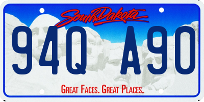 SD license plate 94QA90