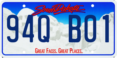 SD license plate 94QB01