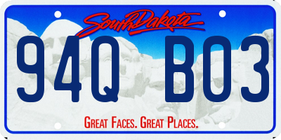 SD license plate 94QB03