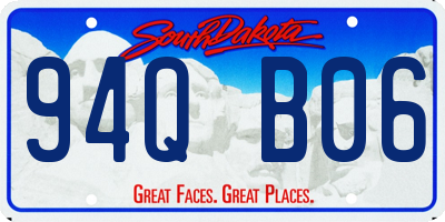 SD license plate 94QB06