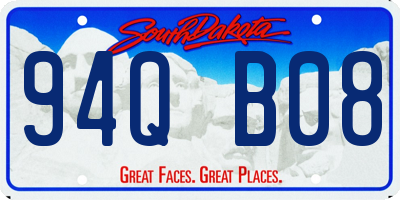 SD license plate 94QB08