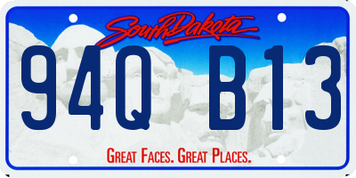 SD license plate 94QB13