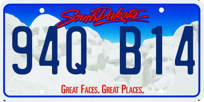 SD license plate 94QB14