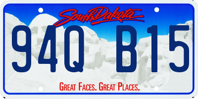 SD license plate 94QB15