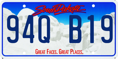 SD license plate 94QB19