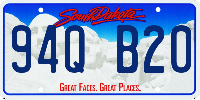 SD license plate 94QB20