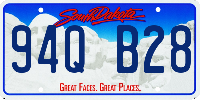 SD license plate 94QB28