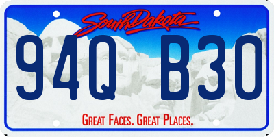 SD license plate 94QB30