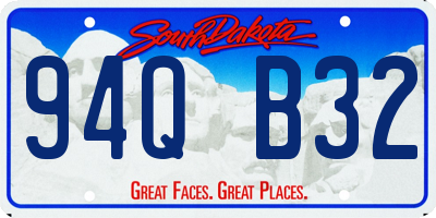 SD license plate 94QB32