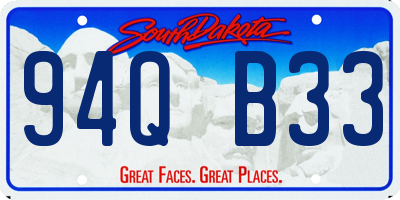 SD license plate 94QB33