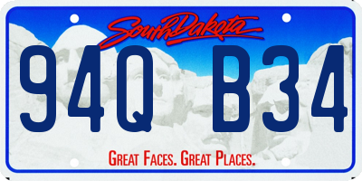 SD license plate 94QB34