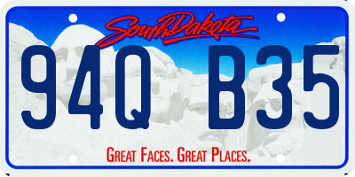 SD license plate 94QB35