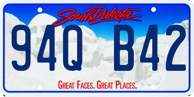 SD license plate 94QB42