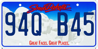 SD license plate 94QB45