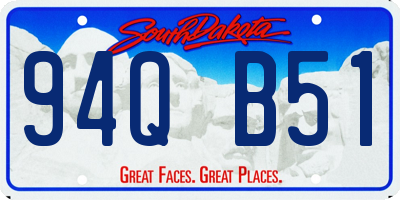 SD license plate 94QB51