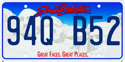 SD license plate 94QB52