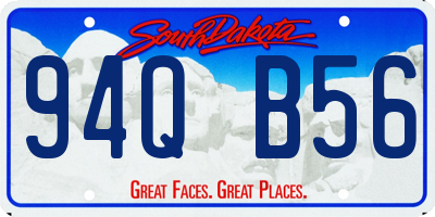 SD license plate 94QB56