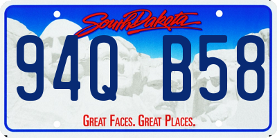 SD license plate 94QB58