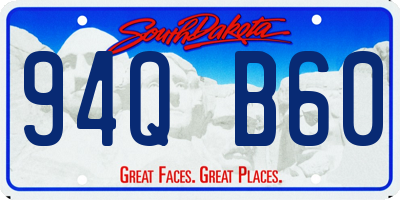 SD license plate 94QB60